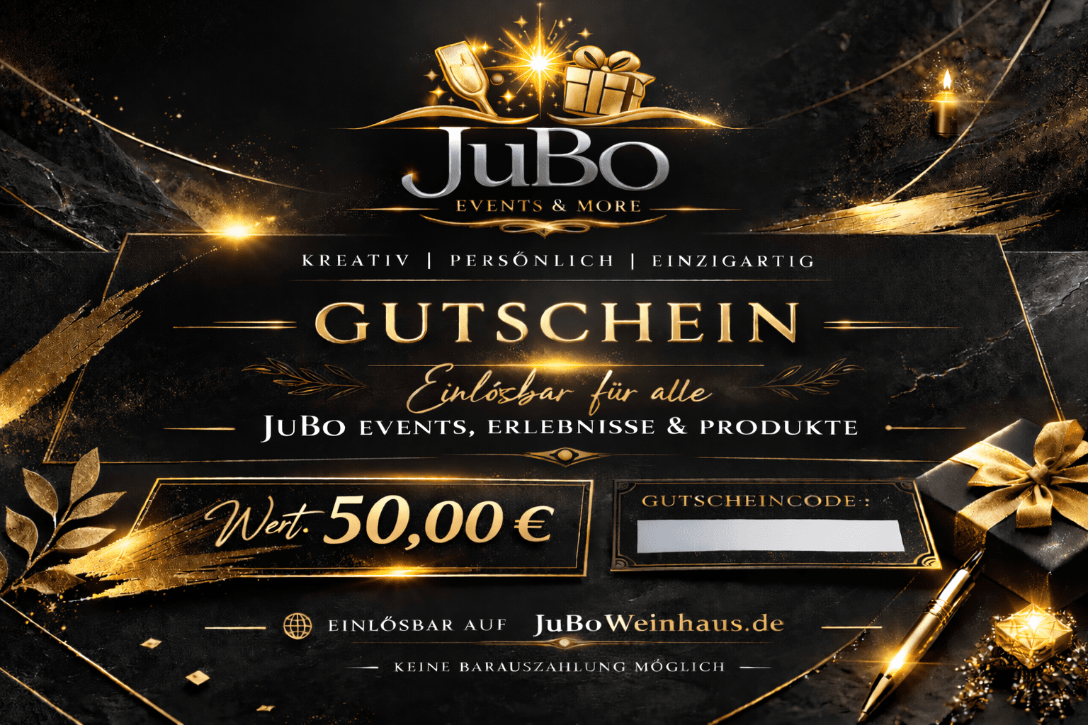 JuBo Gutschein - 50,00€ - Motiv: Elegant