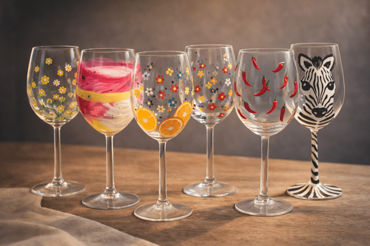 Gutschein für Weingläser bemalen Classic Experience - Optik 2 - JuBo Events & more – Bild 5