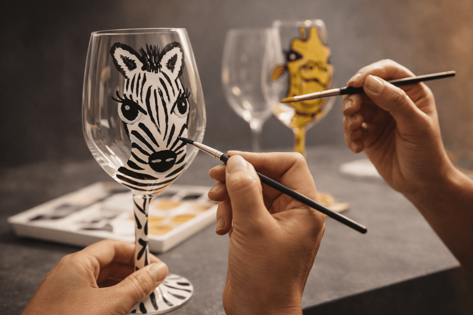 Gutschein für Weingläser bemalen Classic Experience - Optik 2 - JuBo Events & more – Bild 12