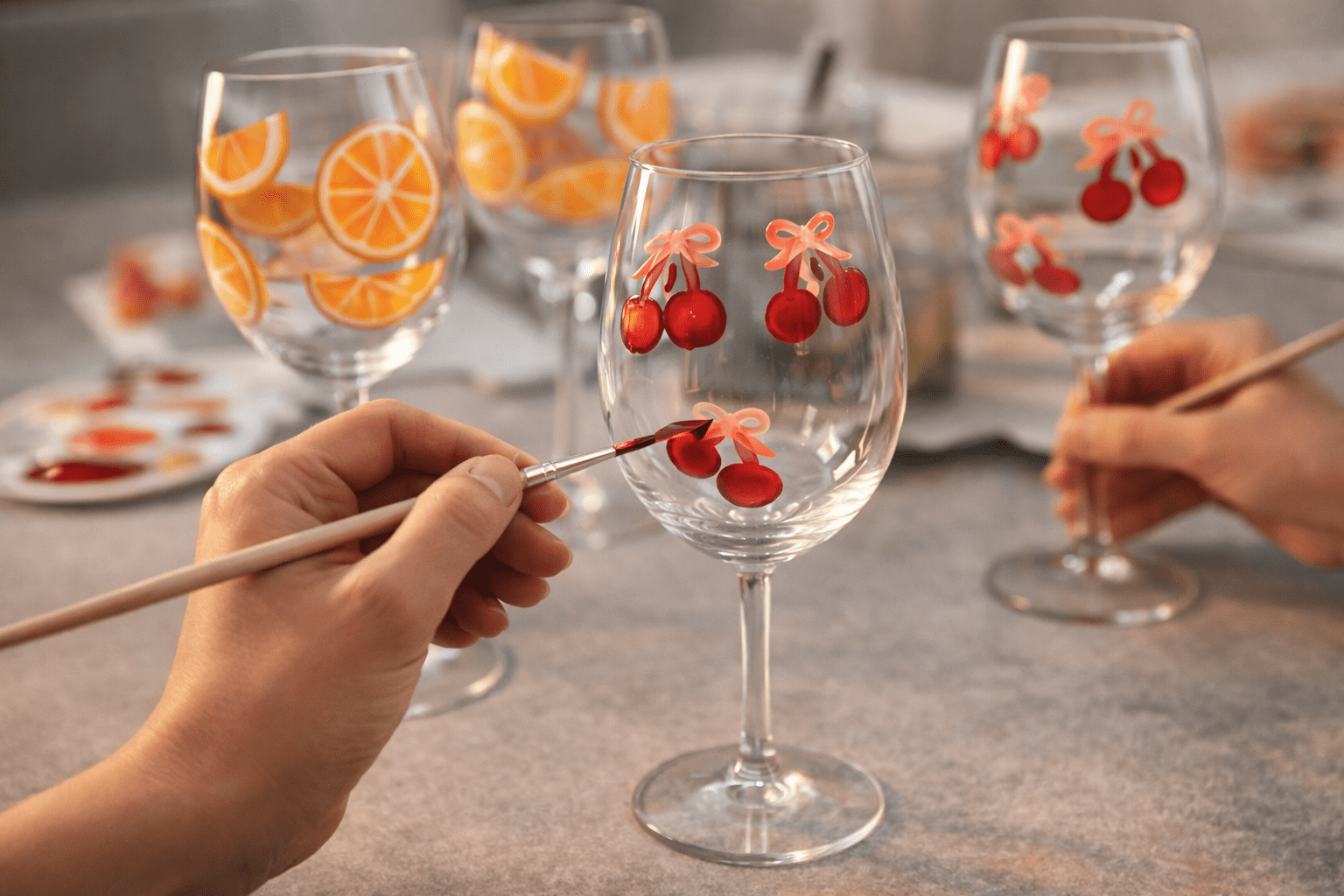 Gutschein für Weingläser bemalen Classic Experience - Optik 2 - JuBo Events & more – Bild 3