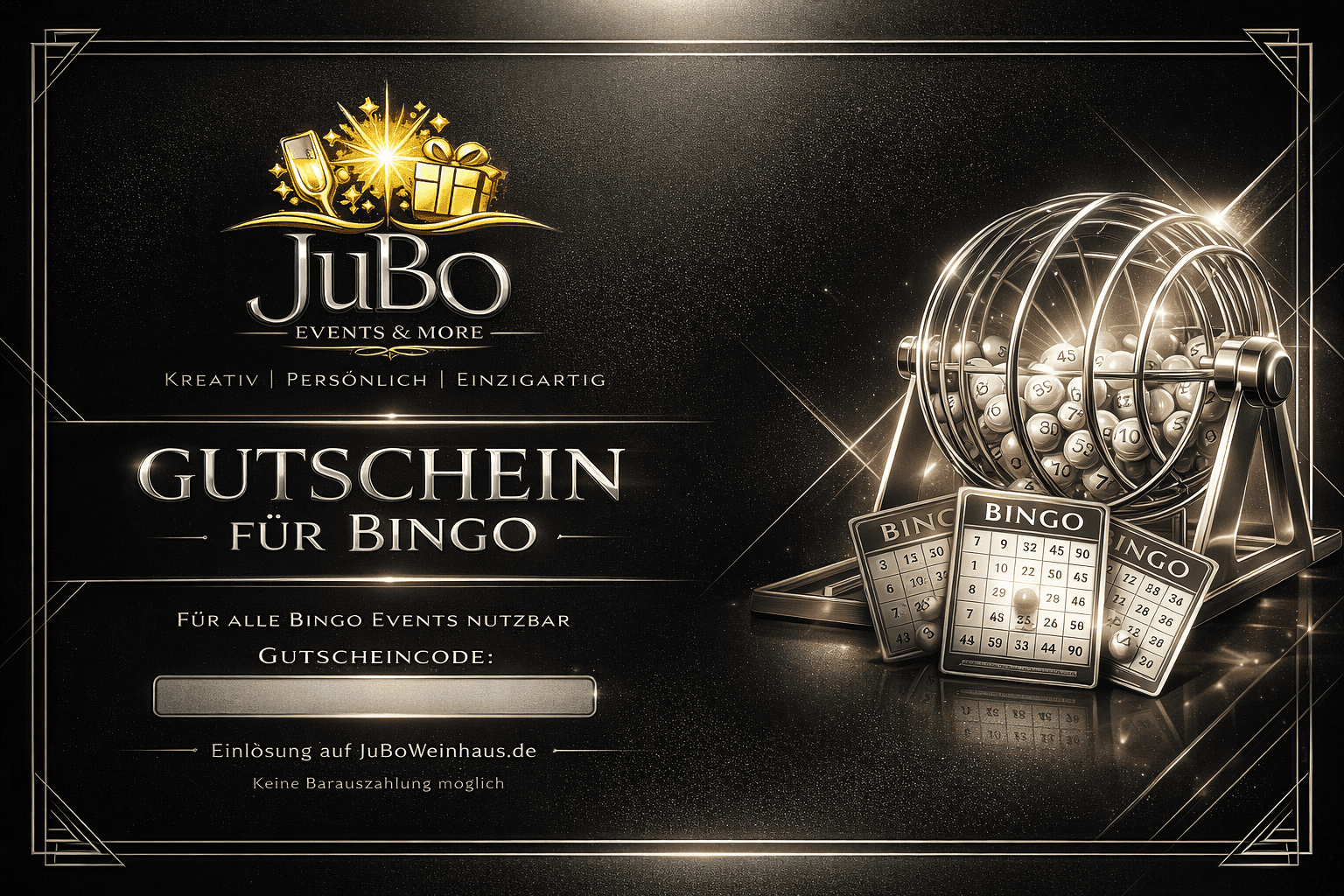 Gutschein für Bingo - Optik 1 - JuBo Events & more