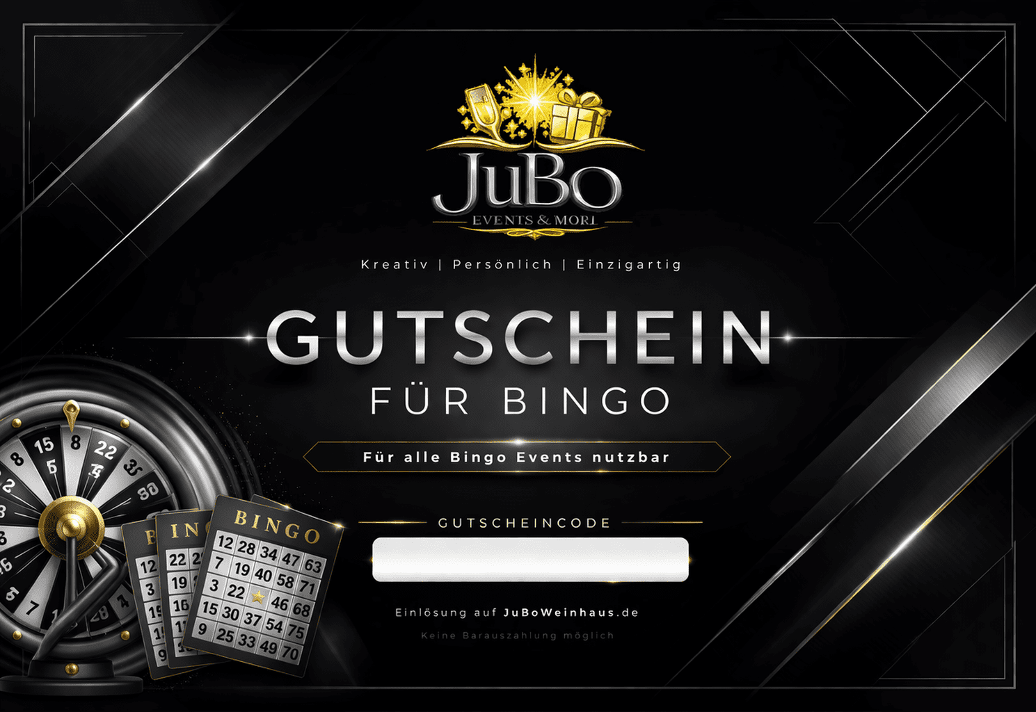 Gutschein für Bingo - Optik 2 - JuBo Events & more
