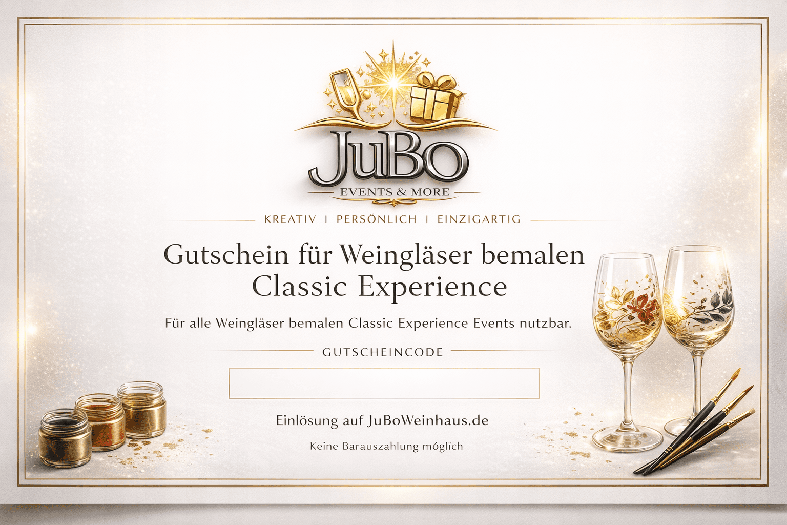 Gutschein für Weingläser bemalen Classic Experience  - Optik 4 - JuBo Events & more